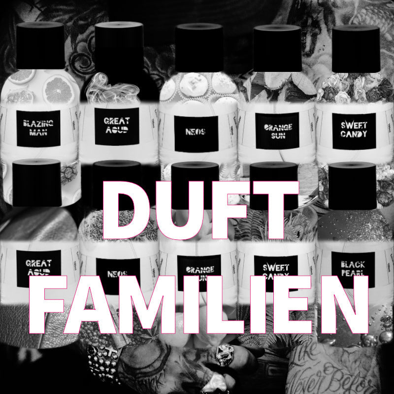 Duftfieber-Alle Duftfamilen Kategorie-Bild mit verschiedenen Duft Flakons