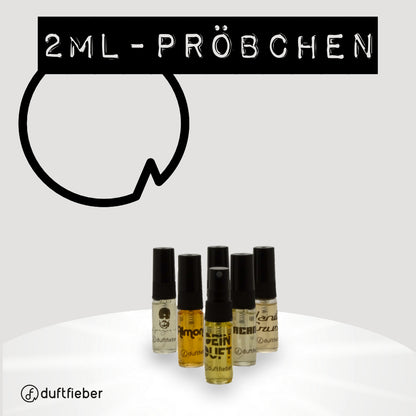 Mehrere 2ml Pröbchen von Duftfieber abgebildet